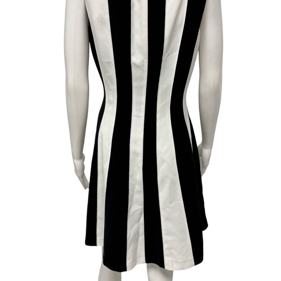 Anne Klein women's A line dress striped black white sleeveless size 8 - Picture 8 of 10